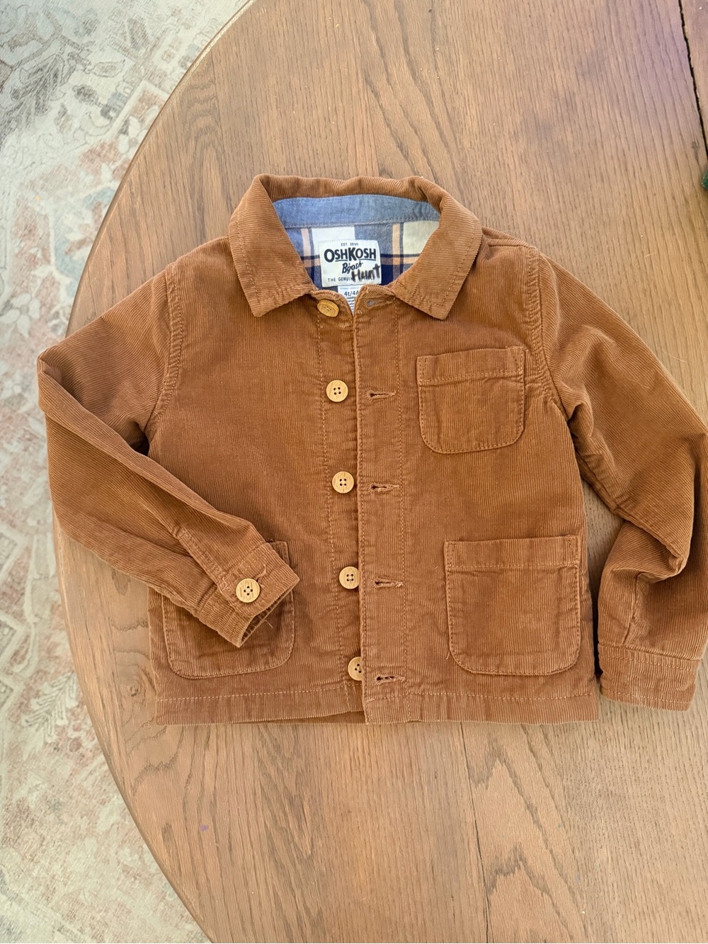 OshKosh B'gosh Rust Brown Corduroy Button-Up Jacket